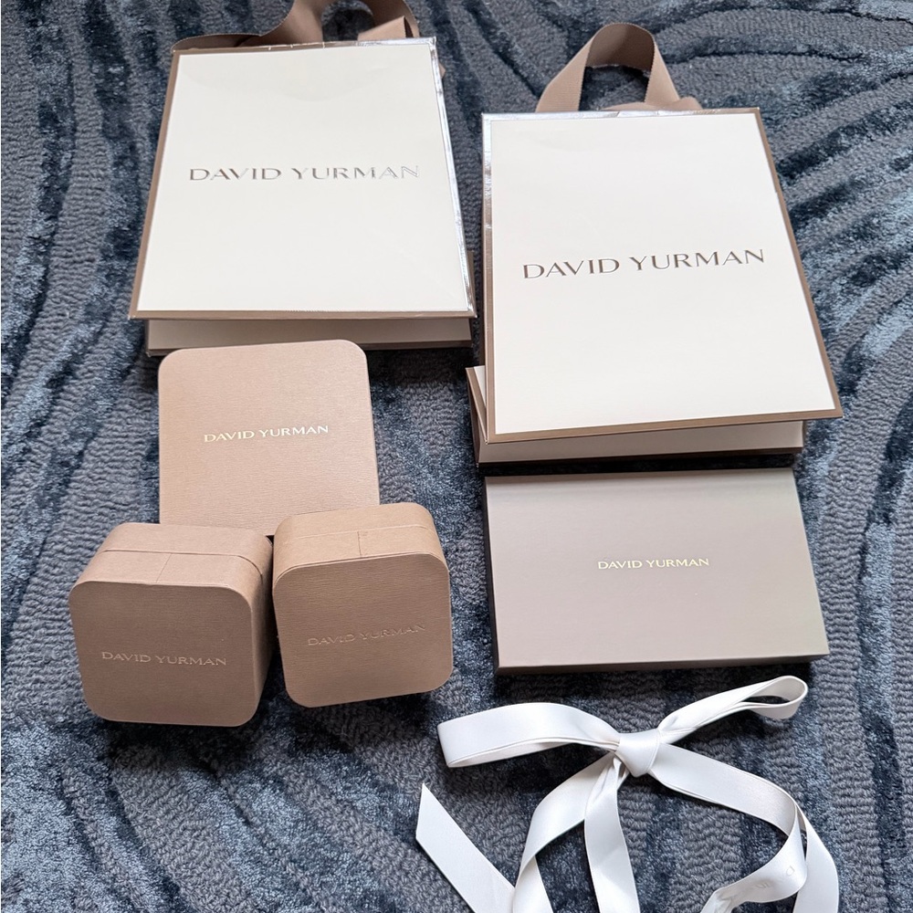 David Yurman Tan and White Packaging Collection
